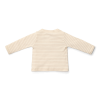 Beige gestreepte t-shirt - T-shirt long sleeve soft beige stripe noos